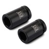MIXPOWER 2 Pieces 1 Inch Drive Deep Impact Socket, CR-MO,