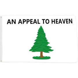 Probsin Pine Tree Flag 3x5 Ft Appeal To Heaven Flag Banner An Appeal To Heaven Decorations Outdoor Yard Flags Party Supplies Hanging Decor for Indoor Outdoor Garden, Yard, Fence Photo Backdrop