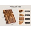 FYCTIO Walnut End Grain Cutting Board with Juice Groove &