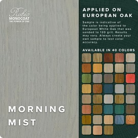Rubio Monocoat Wood Stain & Finish 175 ft² - Morning Mist | Oil Plus 2C | Quick-Dry, Eco-Friendly Linseed Wood Oil for Indoor Use, Includes Accelerator (Part B) | Protector | 350 ml