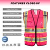 ProtectX 9 Pockets Safety Vest for Men Women High Visibility