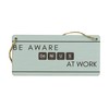 Genius at Work: Funny Full Colour Hanging Plywood Sign -