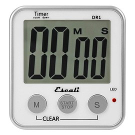 Escali Extra Large Display Digital Kitchen Timer with Clock Mode, Recall Timer Magnetic Back