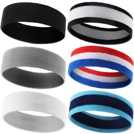 Braylin Sweatbands Sports Headband for Men & Women, Men's Sweatbands Headbands, Athletic Headbands Head Sweat Bands for Running, Fitness