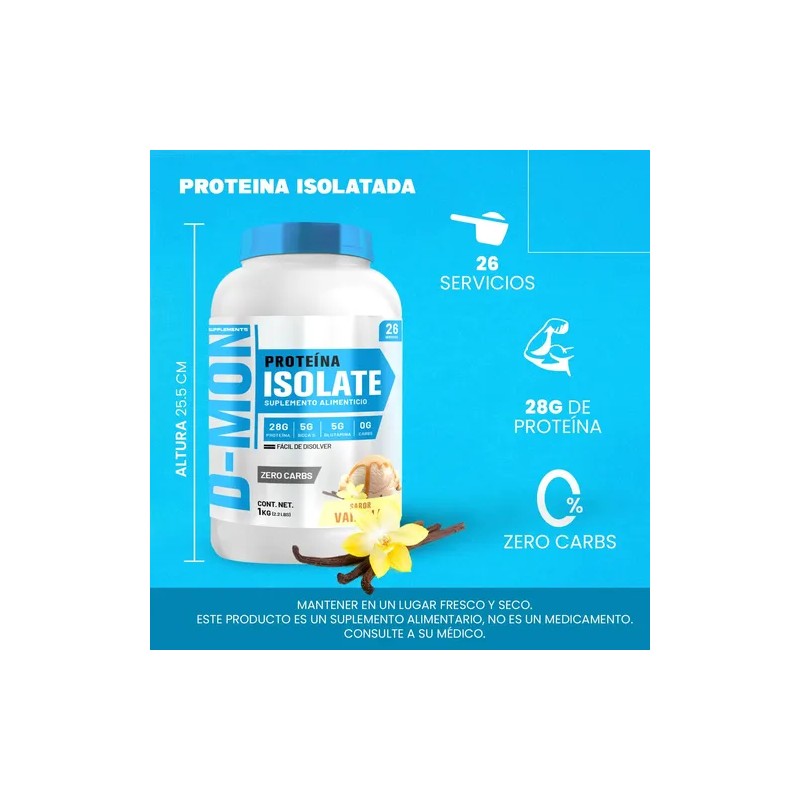 Pack Duo 2pzs Proteína Whey Hs Hidrolizada Isolate Dmon 1kg