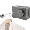 QWORK® Extendable Clothes Line, Wall Mounted Washing Line, 5.1 m