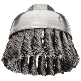 Weiler 13025 2-3/4" Single Row Knot Wire Cup Brush, .014" Steel Fill, 5/8"-11 Unc Nut, Made in the USA