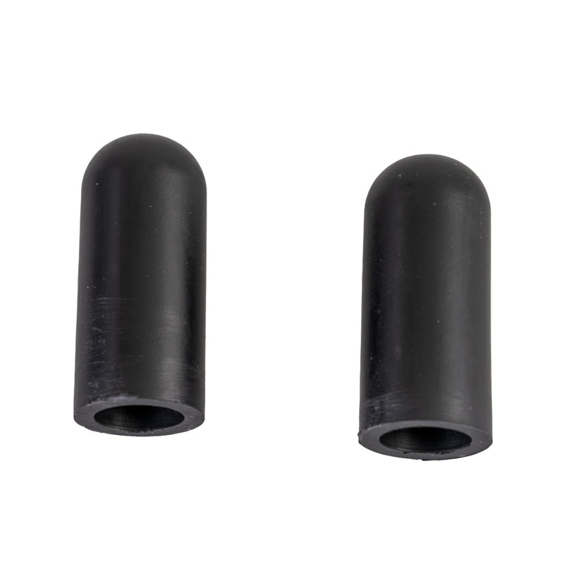 AlveyTech Black Rubber Tips for 5/8" Round Levers on Wheelchair