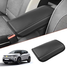 SKTU Armrest Cover Compatible with Renault Captur II 2020-2024 2025 Armrest Pad Centre Armrest Protective Cover (Black)