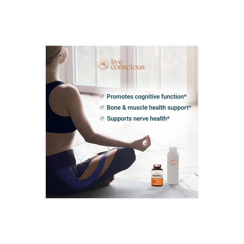 Suplemento Vitamina D Magwell Live Conscious con Magnesio y Zinc
