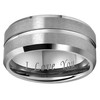CROWNAL 10mm 8mm 6mm Tungsten Wedding Band Ring Engraved I