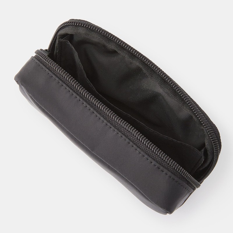 Muji 83525453 Nylon Compact Pouch, Black, Approx. 5.5 x 1.4