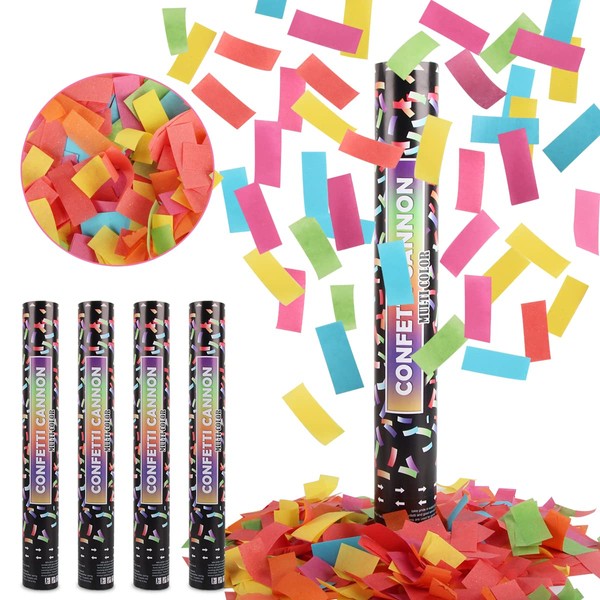 Taozoey Party Popper 40 cm, 5-8 m Effect Height, Confetti Cannons, Confetti Shooter, Confetti Bomb for Wedding, Birthday, Baby Shower, Graduate, Party