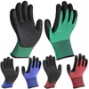 PROGANDA 3 Pairs Superior Grip Colourful Gardening Work Gloves Comfortable