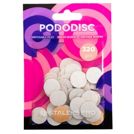 STALEKS PRO Expert PODODISC S - Abrasivos desechables para lima de pies (grano 320, 50 piezas) - Limas abrasivas para pulir y suavidad a largo plazo en discos de pedicura (tamaño pequeño)
