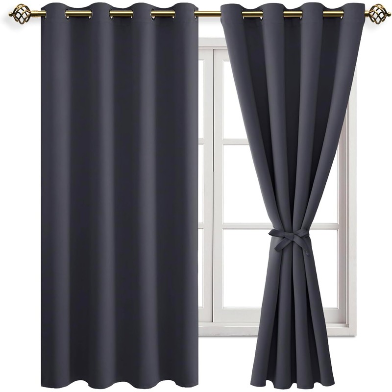 JIUZHEN Cortinas Opacas con Ojales para Dormitorio o salón, 2