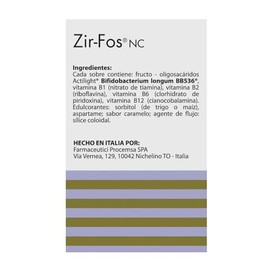 Zir-Fos Probiótico y Prebiótico | Mejora la Digestión, Reduce el Estreñimiento | Equilibrio de la Microbiota Intestinal con Bifidobacterias | 30 Sobre