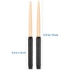 ROSENICE Taiko Drum Master Pair of Maibachi Drumsticks (Black)
