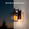 【Upgraded】 LED Flame Light, Christmas Decorations Rechargeable Flickering Flameless Candles,