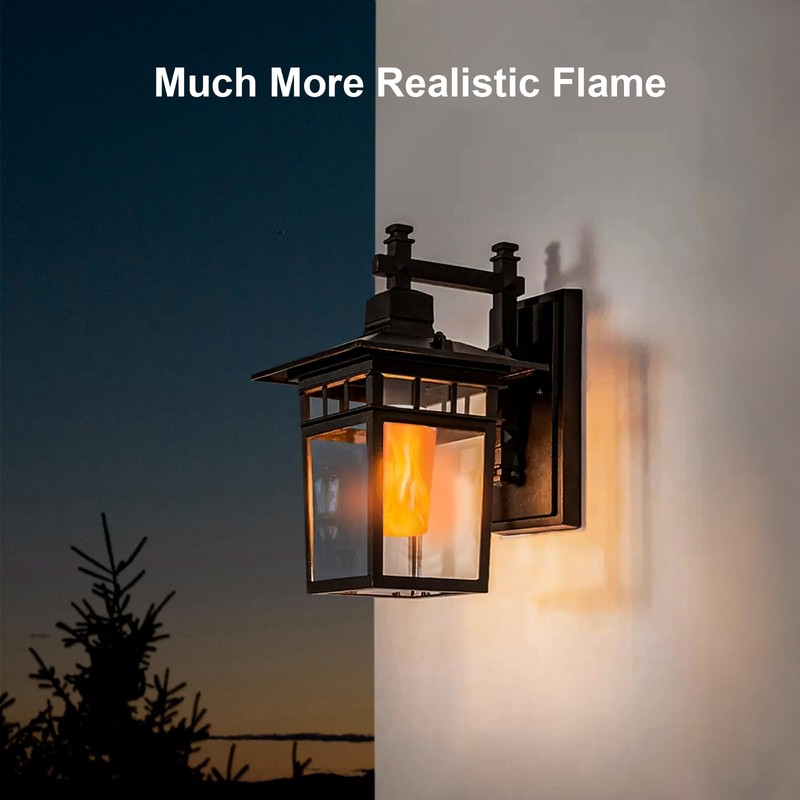 【Upgraded】 LED Flame Light, Christmas Decorations Rechargeable Flickering Flameless Candles,
