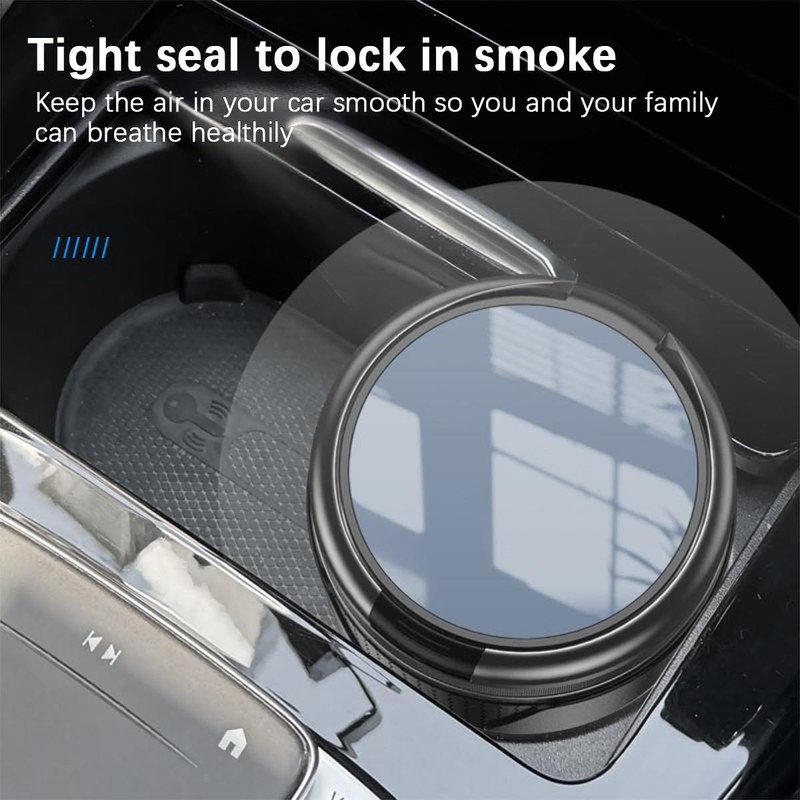 Zpana Car Ashtray with Lid, Smokeless Mini Detachable Vehicle Cup