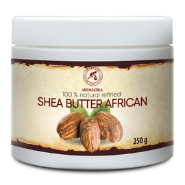 Sheabutter 250g - Butyrospermum Parkii - Raffiniert - Körperbutter - Karité Body Butter - Emollient - Shea Butter - für Sehr Trockene Haut - Haarkur - Hautpflege - Nägelpflege - Handpflege - Massage