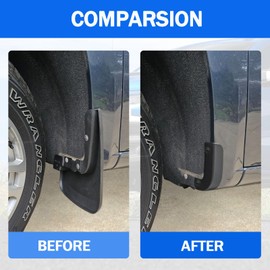 ANMOSVO Mud Flap Deletes for Chevy Silverado - Front & Rear Mud Flap Replacement Kit for 2019 2020 2021 2022 2023 2024 Chevy Silverado 1500 (4PCS)