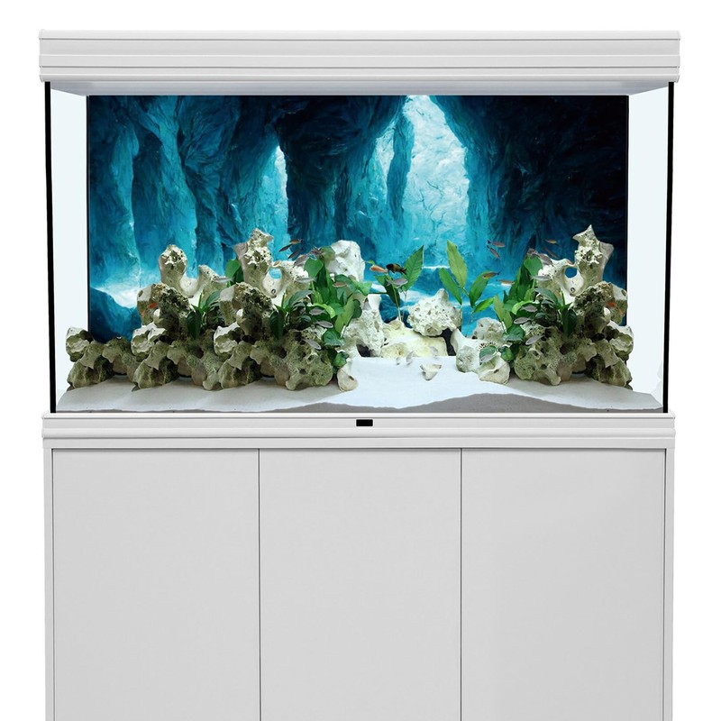 AWERT 48x24 inches Rock Cave Aquarium Background Rock Pillar Terrarium
