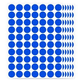 Ouzoustate - 1400 pegatinas redondas de 3/4 pulgadas de color azul