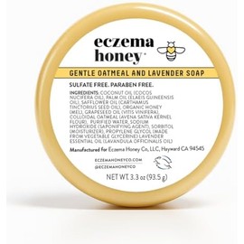 ECZEMA HONEY Jabón suave de avena y lavanda - Gel de ducha natural para pieles con eccemas - Jabón suave de uso diario para pieles secas, con picazón