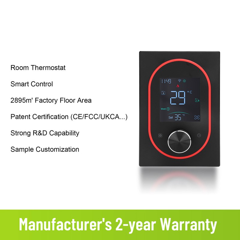 Smart Color Thermostat LCD Programmable Knob Control Touchscreen Water Heating