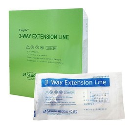 세운 쓰리웨이 연결줄 75cm 100개입 수액연결줄 3-WAY Sewoon 3-Way Connection Tube 75cm 100pcs IV Connection Tube 3-WAY