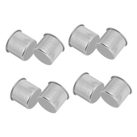 CHILDWEET 8pcs Stainless Steel Graduated Measuring Cups Dosing Container for Lab Use Reusable and Easy to Clean Chemical Measuring Tools for Medication Preparation and Experiments