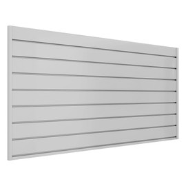 Neoaider Slatwall Panel 4 FT x 2 FT, Interlocking Slat Wall Paneling, Wall Mounted PVC Wallpanel, Suitable for Garage Storage and Organizer, Slatwall Board, Shelves - Grey