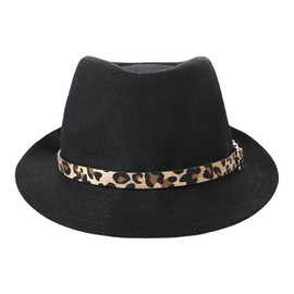 Men Wool Fedora Trilby Hat Panama Hat Elegant Short Brim Jazz Cap Vintage Style Roll-up Gentleman Jazz Classic Leather Band Bowler Cap Homburg Party Gangster Headwear Talent Show for Men Women