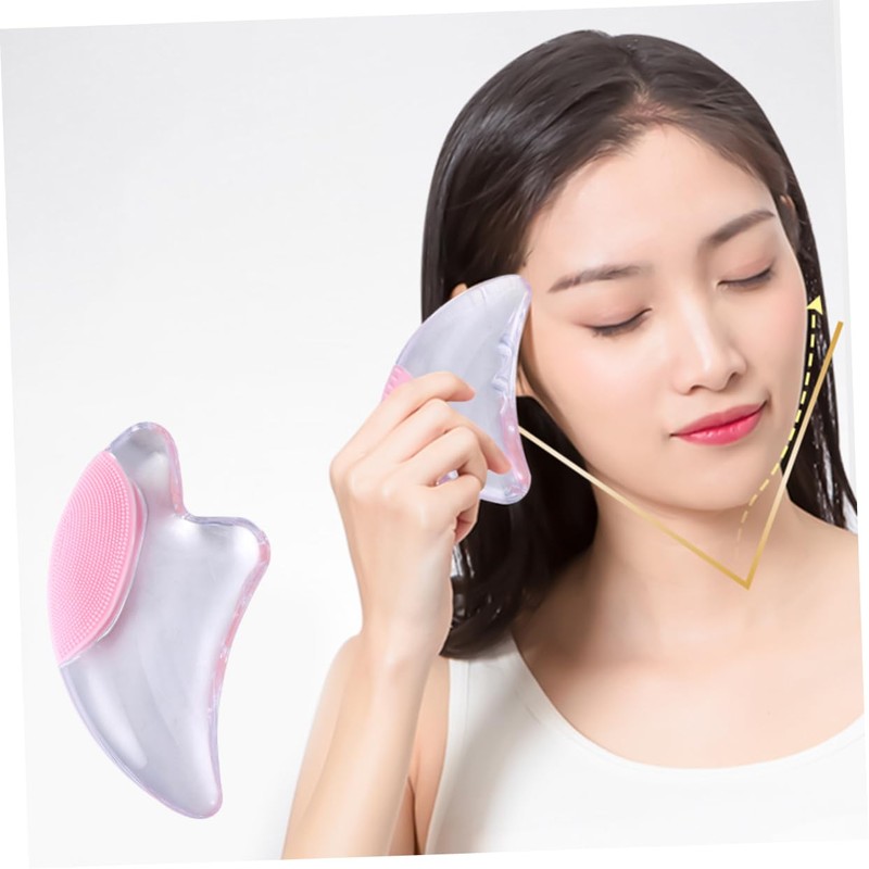 MERRYHAPY Scraping Therapy Tool Gua Sha Crystal Plate for Face