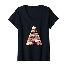 Womens Charcuterie Board Christmas Tree V-Neck T-Shirt