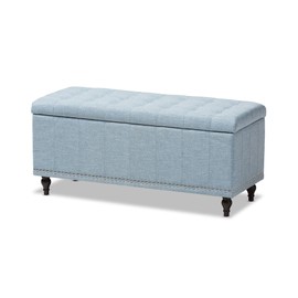 Baxton Studio Kaylee Modern Classic Upholstered Button-Tufting Storage Ottoman Bench Beige