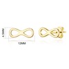 Philip Jones Gold Plated Infinity Stud Earrings