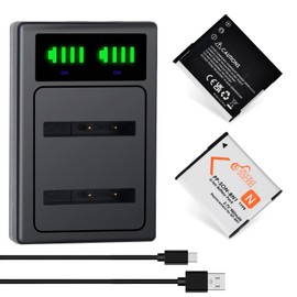 Pickle Power 2 pezzi NP-BN1 batteria e caricabatteria per Sony Cyber-Shot DSC-WX30 WX50 WX100 WX150 WX200 DSC-TX5 TX10 TX20 TX100 DSC-W530 DSC -W570 DSC-W650 DSC-W800 DSC-W830 DSC-W330 e altri
