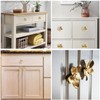 Cabinet Knobs, Dresser Knobs, Pack of 2, Golden Flower Drawer