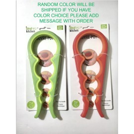 Kitchen 1 PC IDEAL KITCHEN 4 IN 1 BPA FREE MULTISIZE JAR AND BOTTLE OPENER 4 COLORS