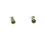 Art Gecko 925 Sterling Silver Round Green Peridot Stud Earrings
