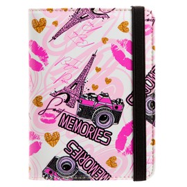 AIRMORS Passport Holder,Cute Passport Cover,Travel Wallet with Credit Card Slots Rfid passport Wallet Waterproof Documents Organizer Women(Eiffel Tower)