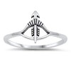 CloseoutWarehouse 925 Sterling Silver Bow and Arrow Ring Size 6