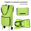 Carrito de Compras Plegable, Carrito de Mandado con Ruedas Bolsa