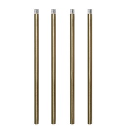HALIGATE Polished Brass M10 Threaded Extension Rod for Pendant Light, Island Lighting, Chandeliers,Lighting Fixture downrods & Stems,12 Inches