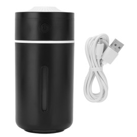 Car Humidifier Super Quiet Portable Mini USB Humidifier with 2 Mist Modes for Car Office Room BedroomBlack