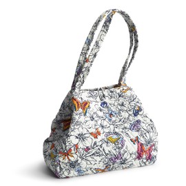 Vera Bradley Premium Cotton Small Hathaway Tote, Wing + Bloom