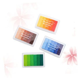 Operitacx 1pc Kid Ink Washable Ink Pad Baby Ink Pad Craft Stamp Pads Kids Ink Stamps DIY Stamps Partner Rainbow Ink Pad Kids Ink Pad Fingerprint Ink Pad Gradient Child Office Supplies